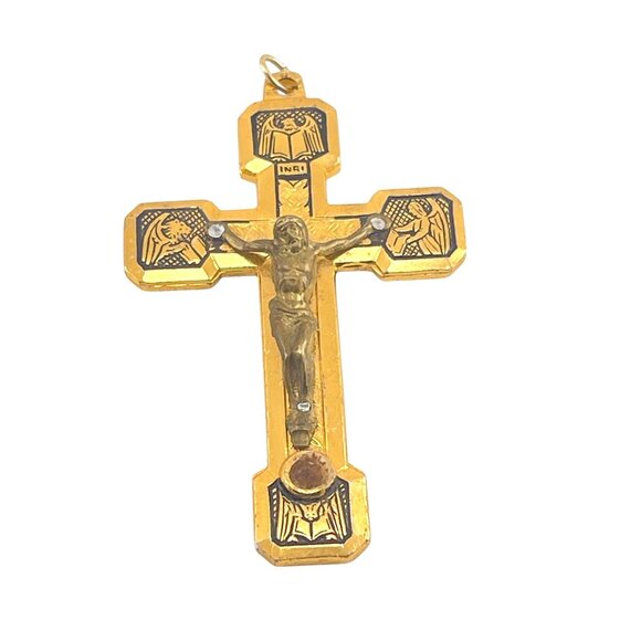 Vintage Via Crucis Evangelists Stations of the Cross Reliquary Crucifix • Roma I - Picture 1 of 9
